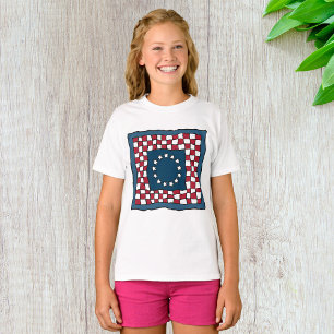 Rustic Patriotic Americana Quilt Pattern Verenigde T-shirt