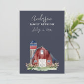 Rustic Patriotic Family Reunion Kaart (Staand voorkant)