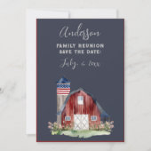 Rustic Patriotic Family Reunion Kaart (Voorkant)