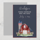 Rustic Patriotic Family Reunion Kaart (Voorkant / Achterkant)