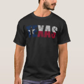 Rustic Patriotic Flag in Texas T-shirt (Voorkant)