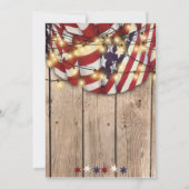 Rustic Patriotic Red White Blue Service Enlistment Kaart (Achterkant)