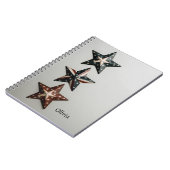 Rustic Patriotic Star Notitieboek - Americana Desi (Linkerzijde)