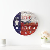 Rustic Patriotic Texas Flag op houtextuur Grote Klok (Huis)