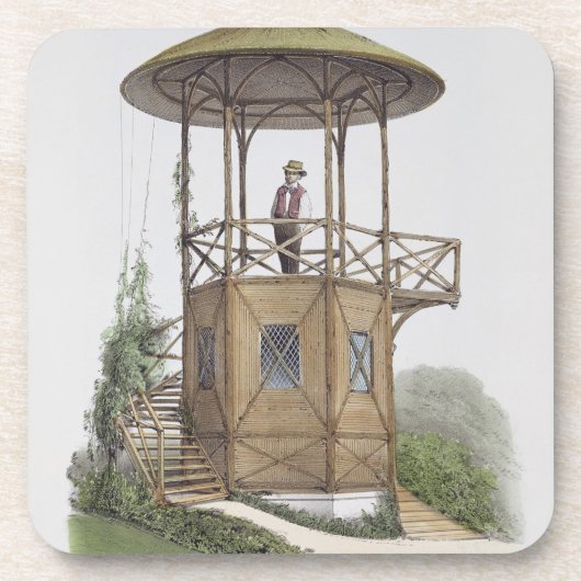 Rustic Pavilion uit 'HabitatCha' in Marcilly Bier Onderzetter (Voorkant)