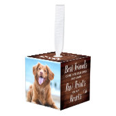 Rustic Paw Drukt Aangepaste foto van voetstuk Decoratie (Voorkant hoekig)