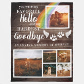 Rustic Paw Drukt Aangepaste foto van voetstuk Fleece Deken (Voorkant)