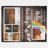 Rustic Paw Drukt Aangepaste foto van voetstuk Fleece Deken (Voorkant (Horizontaal))