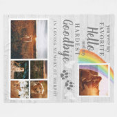 Rustic Paw Drukt Aangepaste foto van voetstuk Fleece Deken (Voorkant (Horizontaal))