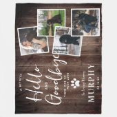 Rustic Paw Drukt Aangepaste foto van voetstuk Fleece Deken (Voorkant)