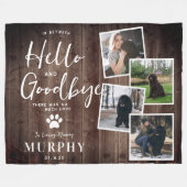 Rustic Paw Drukt Aangepaste foto van voetstuk Fleece Deken (Voorkant (Horizontaal))