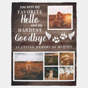 Rustic Paw Drukt Aangepaste foto van voetstuk Fleece Deken