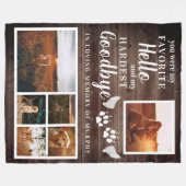 Rustic Paw Drukt Aangepaste foto van voetstuk Fleece Deken (Voorkant (Horizontaal))