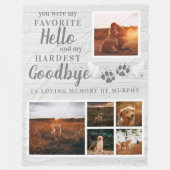 Rustic Paw Drukt Aangepaste foto van voetstuk Fleece Deken (Voorkant)