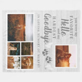 Rustic Paw Drukt Aangepaste foto van voetstuk Fleece Deken (Voorkant (Horizontaal))