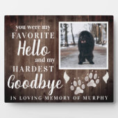 Rustic Paw Drukt Aangepaste foto van voetstuk Fotoplaat (Voorkant)