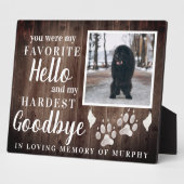 Rustic Paw Drukt Aangepaste foto van voetstuk Fotoplaat (Zijkant)