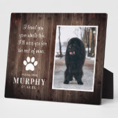 Rustic Paw Drukt Aangepaste foto van voetstuk Fotoplaat (Zijkant)