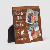 Rustic Paw Drukt Aangepaste foto van voetstuk Fotoplaat (Voorkant)