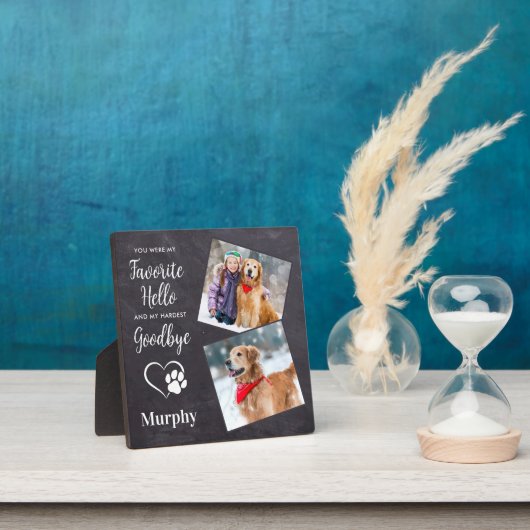 Rustic Paw Drukt Aangepaste foto van voetstuk Fotoplaat (Insitu)