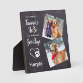 Rustic Paw Drukt Aangepaste foto van voetstuk Fotoplaat (Voorkant)