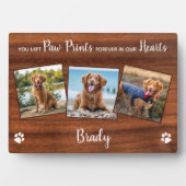 Rustic Paw Drukt Aangepaste foto van voetstuk Fotoplaat (voorkant)