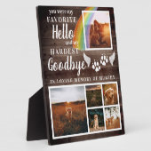 Rustic Paw Drukt Aangepaste foto van voetstuk Fotoplaat (Zijkant)