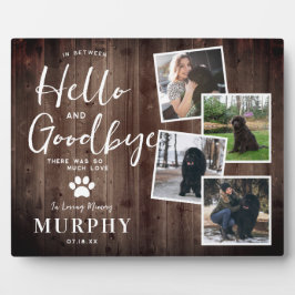 Rustic Paw Drukt Aangepaste foto van voetstuk Fotoplaat