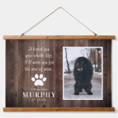 Rustic Paw Drukt Aangepaste foto van voetstuk Hangend Wandkleed (Voorkant)