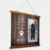 Rustic Paw Drukt Aangepaste foto van voetstuk Hangend Wandkleed (Gebogen)