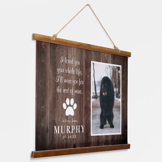 Rustic Paw Drukt Aangepaste foto van voetstuk Hangend Wandkleed (Gebogen)