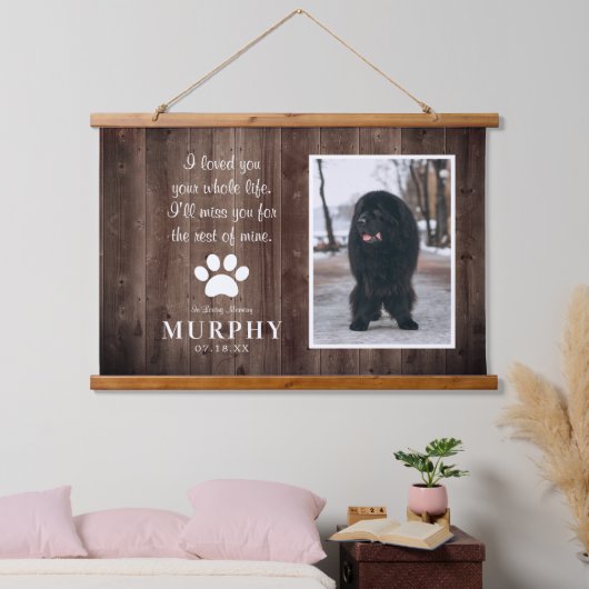 Rustic Paw Drukt Aangepaste foto van voetstuk Hangend Wandkleed (Slaapkamer)