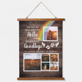 Rustic Paw Drukt Aangepaste foto van voetstuk Hangend Wandkleed