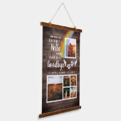 Rustic Paw Drukt Aangepaste foto van voetstuk Hangend Wandkleed (Gebogen)