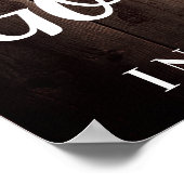 Rustic Paw Drukt Aangepaste foto van voetstuk Poster (Hoek)