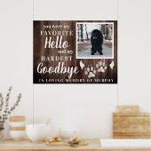 Rustic Paw Drukt Aangepaste foto van voetstuk Poster (Keuken)