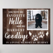 Rustic Paw Drukt Aangepaste foto van voetstuk Poster (Voorkant)