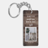 Rustic Paw Drukt Aangepaste foto van voetstuk Sleutelhanger (Voorkant Links)