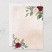 Rustic Peach Bourgondië Pumpkins Herfst Vrijgezell Kaart (Achterkant)