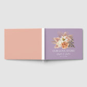 Rustic Peach bruiloft gastenboek (Volledig)