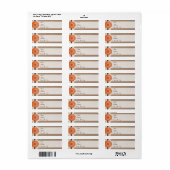 Rustic Peach Daisy Flower Return-adreslabels Etiket (Full Sheet)
