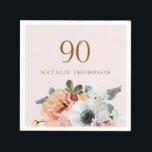 Rustic Peach Flower 90th Birthday Party Servet<br><div class="desc">Rustic Peach Flower 90th Birthday Party Napkin Beauful elegant preferent zeehond Zie Niche en Nest Zazzle Store voor overeenkomend collectie. Dit kan ook hieronder worden weergegeven. Ontwerp met dank aan www.createthecut.com</div>