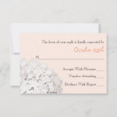 Rustic Peach Hydrangea Wedding RSVP-reactiekaart RSVP Kaartje (Achterkant)