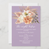 Rustic Peach repetitie diner uitnodigen Kaart (Voorkant)