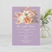 Rustic Peach repetitie diner uitnodigen Kaart (Staand voorkant)