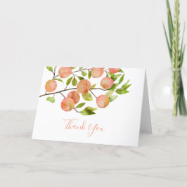 Rustic Peach Summer Vrijgezellenfeest Bedankkaart
