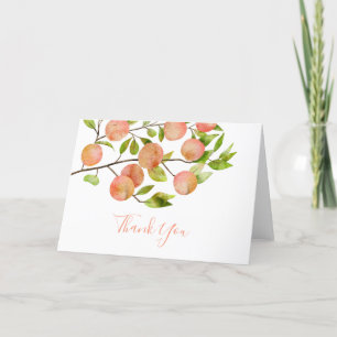 Rustic Peach Summer Vrijgezellenfeest Bedankkaart