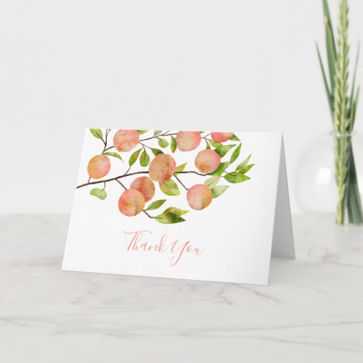Rustic Peach Summer Vrijgezellenfeest Bedankkaart (Voorkant)