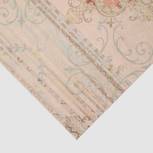 Rustic Peach textuur Onderdrukte loskoppeling Tissuepapier (Detail)