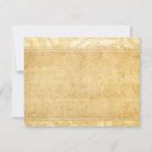 Rustic Peacock Feather bruiloft rsvp Kaart (Achterkant)